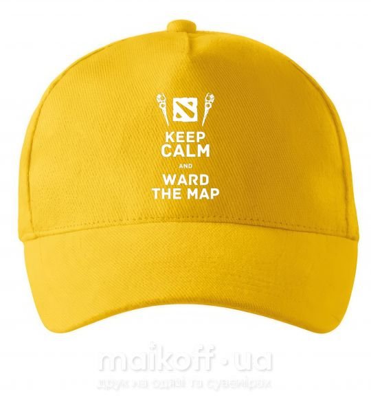 Кепка Keep calm and ward the map Сонячно жовтий фото