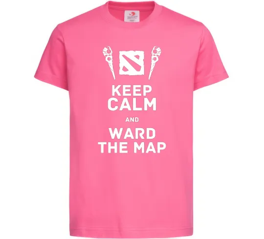 Детская футболка Keep calm and ward the map Ярко-розовый фото