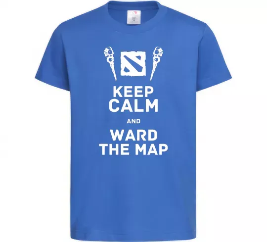 Детская футболка Keep calm and ward the map Ярко-синий фото