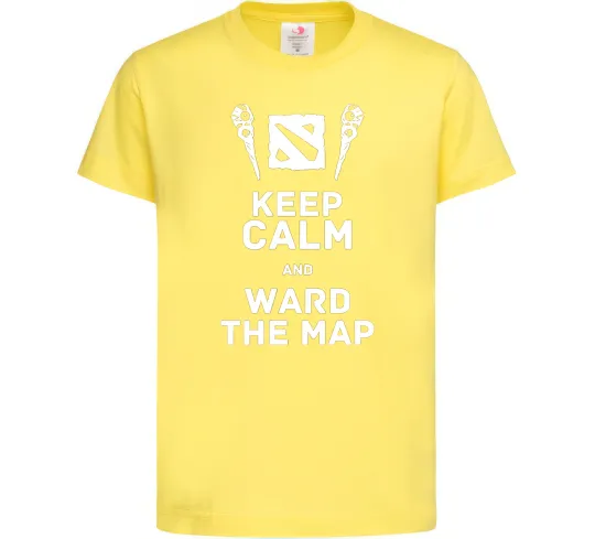Детская футболка Keep calm and ward the map Лимонный фото