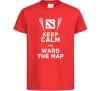 Детская футболка Keep calm and ward the map Красный фото