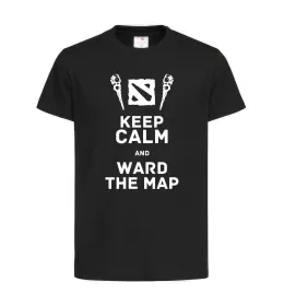 Детская футболка Keep calm and ward the map Черный фото