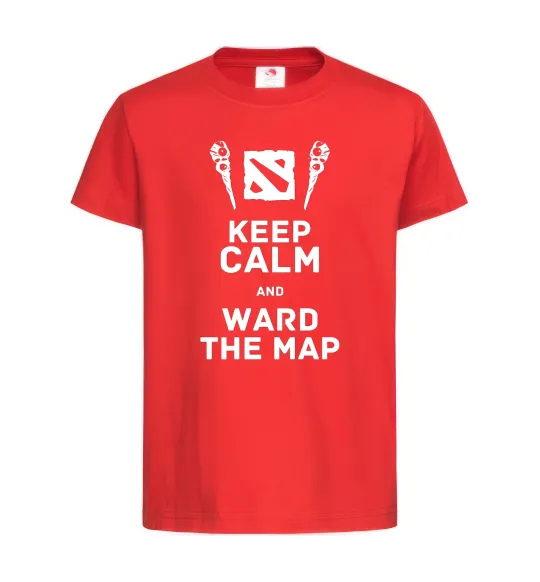 Детская футболка Keep calm and ward the map Красный фото