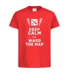 Детская футболка Keep calm and ward the map Красный фото