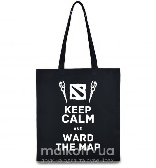 Эко-сумка Keep calm and ward the map Черный фото
