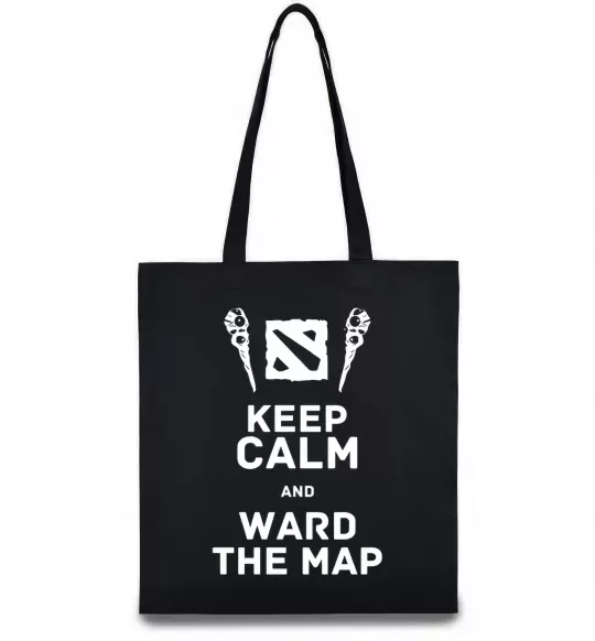Эко-сумка Keep calm and ward the map Черный фото