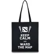 Эко-сумка Keep calm and ward the map Черный фото
