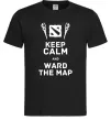Мужская футболка Keep calm and ward the map Черный фото