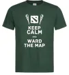 Мужская футболка Keep calm and ward the map Темно-зеленый фото