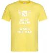 Мужская футболка Keep calm and ward the map Лимонный фото