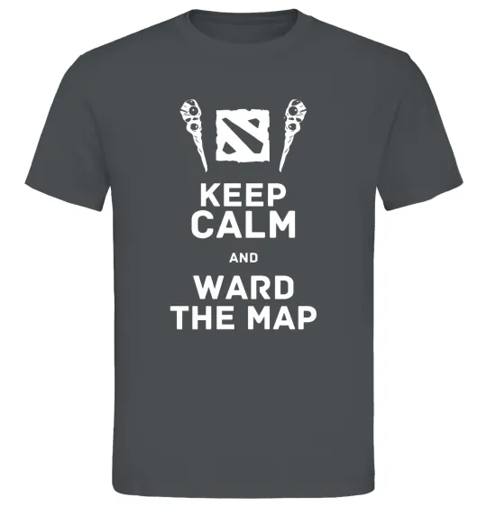 Мужская футболка Keep calm and ward the map Графит фото