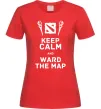 Жіноча футболка Keep calm and ward the map Червоний фото