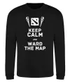 Свитшот Keep calm and ward the map Черный фото