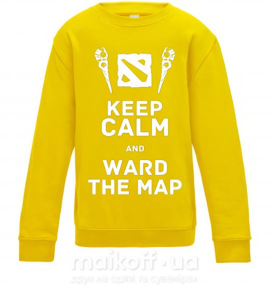 Дитячий світшот Keep calm and ward the map Сонячно жовтий фото
