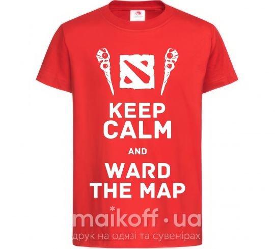 Дитяча футболка Keep calm and ward the map Червоний фото