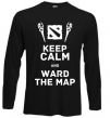 Реглан Keep calm and ward the map Черный фото