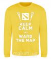 Світшот Keep calm and ward the map Сонячно жовтий фото