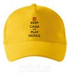 Кепка Keep calm and play Dota2 Сонячно жовтий фото