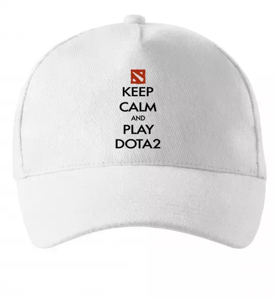 Кепка Keep calm and play Dota2 Белый фото