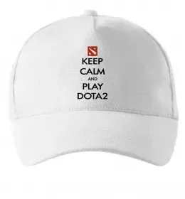 Кепка Keep calm and play Dota2 Белый фото