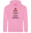 Мужская толстовка (худи) Keep calm and play Dota2 Розовый фото