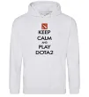 Мужская толстовка (худи) Keep calm and play Dota2 Серый меланж Мужская толстовка (худи) Keep calm and play Dota2 Серый меланж фото