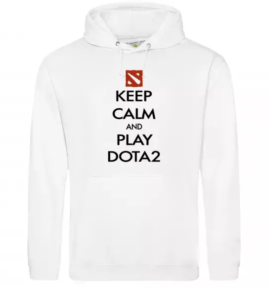 Жіноча толстовка (худі) Keep calm and play Dota2 Білий фото