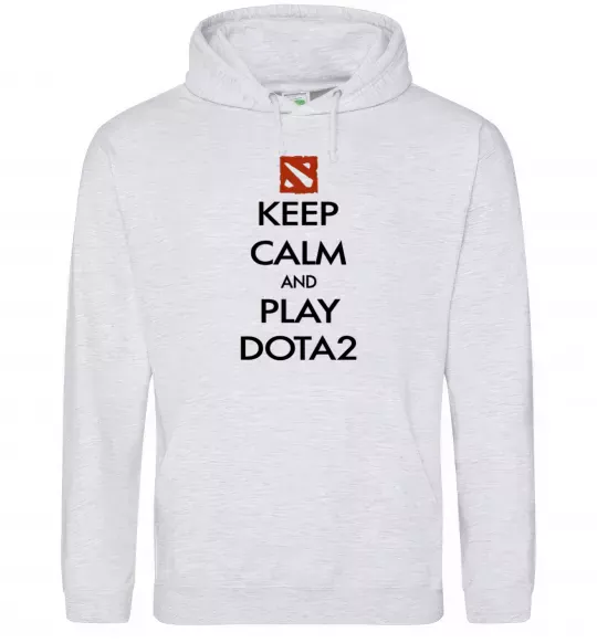 Жіноча толстовка (худі) Keep calm and play Dota2 Сірий меланж фото