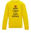 Детский Свитшот Keep calm and play Dota2 Солнечно желтый фото
