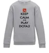 Детский Свитшот Keep calm and play Dota2 Серый меланж фото