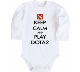 Детский боди Keep calm and play Dota2