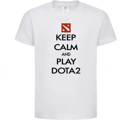 Детская футболка Keep calm and play Dota2 Белый фото