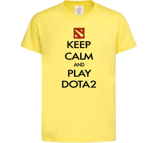 Детская футболка Keep calm and play Dota2 Лимонный фото