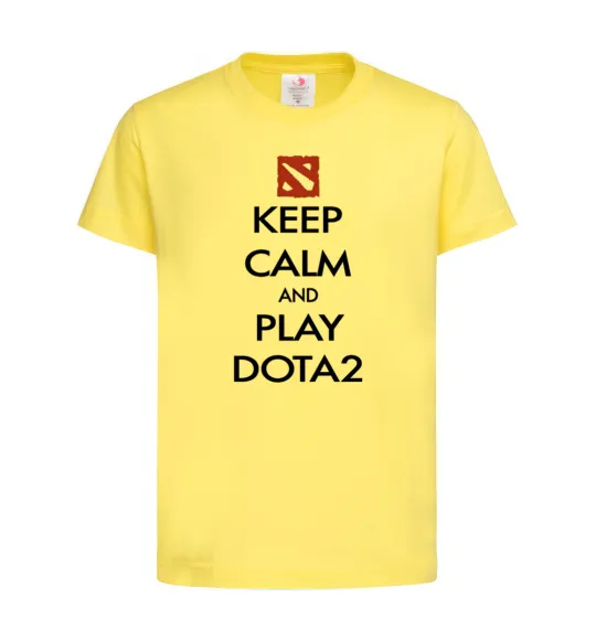 Дитяча футболка Keep calm and play Dota2 Лимонний фото