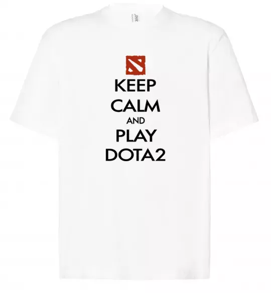 Футболка Оверсайз Keep calm and play Dota2 Белый фото