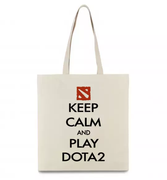 Еко-сумка Keep calm and play Dota2 Бежевий фото