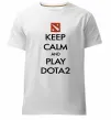 Чоловіча преміум футболка Keep calm and play Dota2 Білий фото