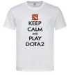 Чоловіча футболка Keep calm and play Dota2 Білий фото