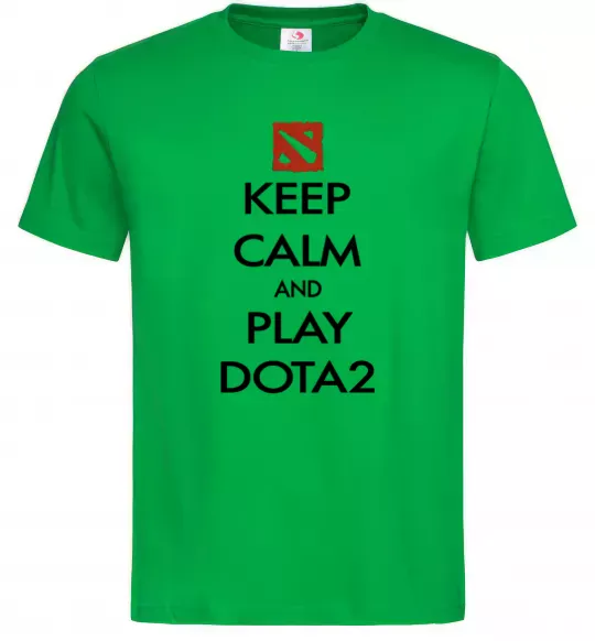 Чоловіча футболка Keep calm and play Dota2 Зелений фото