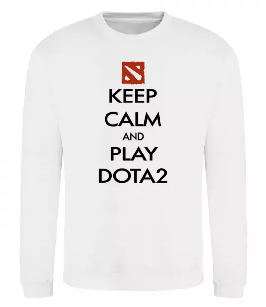 Свитшот Keep calm and play Dota2 Белый фото