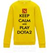 Детский Свитшот Keep calm and play Dota2 Солнечно желтый фото