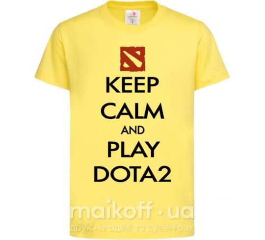Детская футболка Keep calm and play Dota2 Лимонный фото