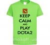 Детская футболка Keep calm and play Dota2 Лаймовый фото