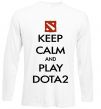 Лонгслів Keep calm and play Dota2 Білий фото