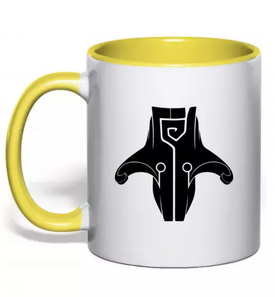 Чашка з кольоровою ручкою Juggernaut Сонячно жовтий фото