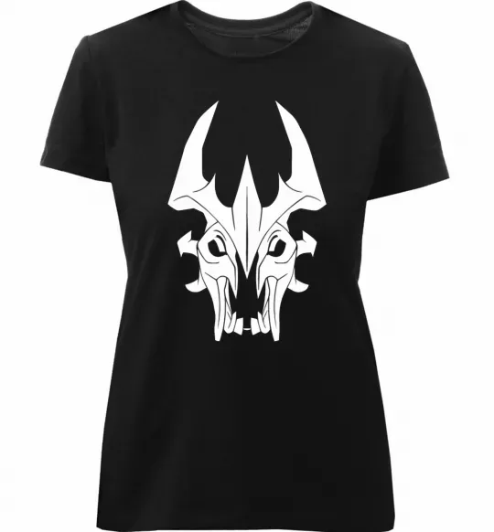 Женская премиум футболка Shadow fiend Черный фото