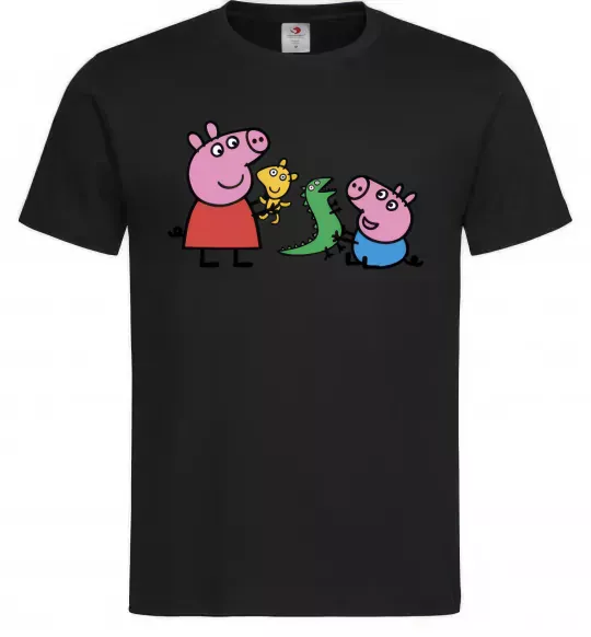 Мужская футболка Пеппа і Джордж з іграшками Черный фото