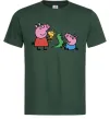 Мужская футболка Пеппа і Джордж з іграшками Темно-зеленый фото
