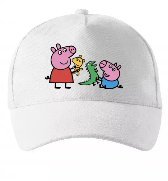 Кепка Пеппа і Джордж з іграшками Білий фото