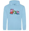 Женская толстовка (худи) Пеппа і Джордж з іграшками Голубой фото